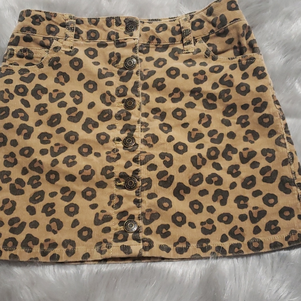 Little girls cheetah print skirt